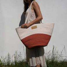 Lovelies MARASUSA ROPE BEACH BAG APRICOT BRANDY
