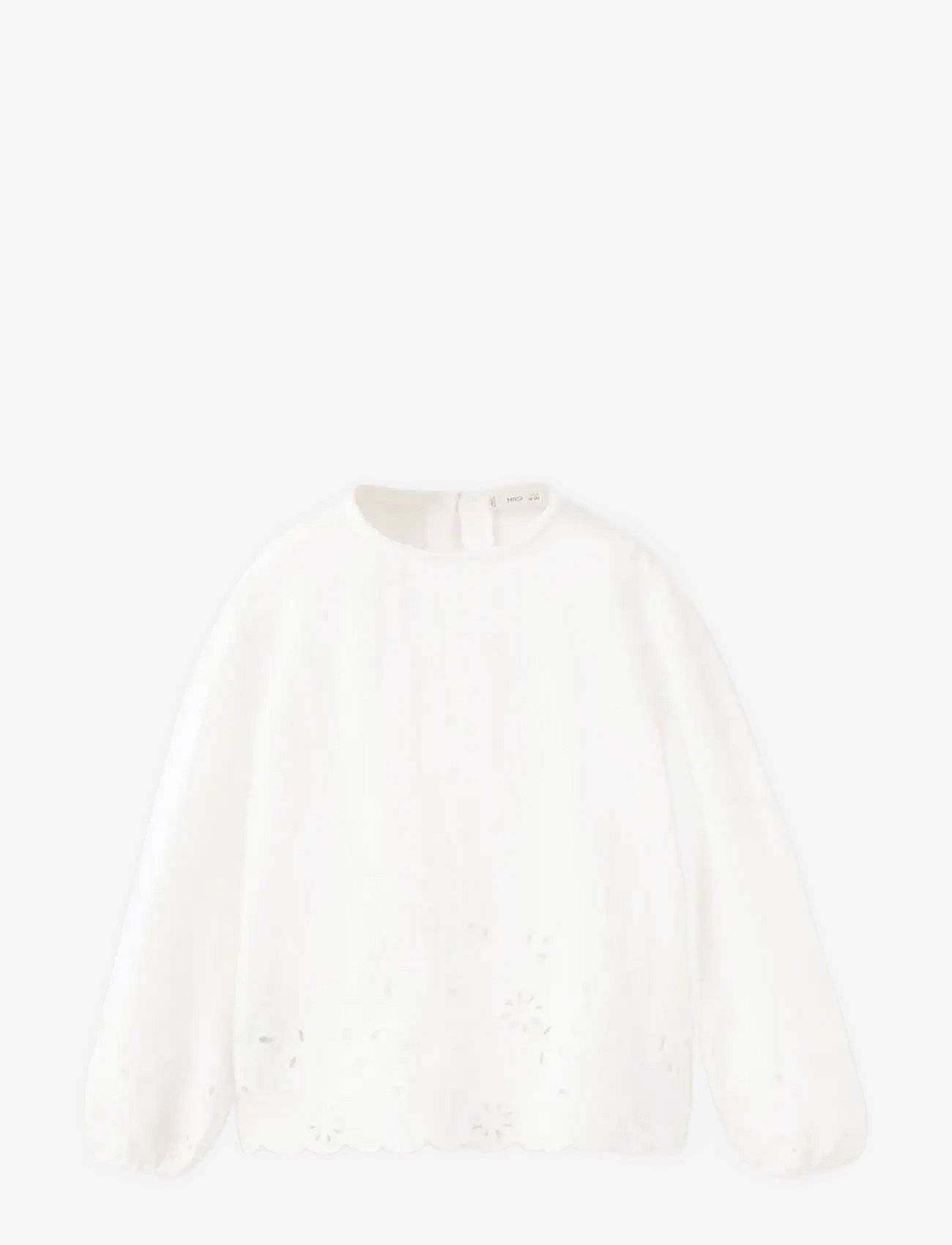 Mango Cotton Blouse With Openwork Details - White - 92