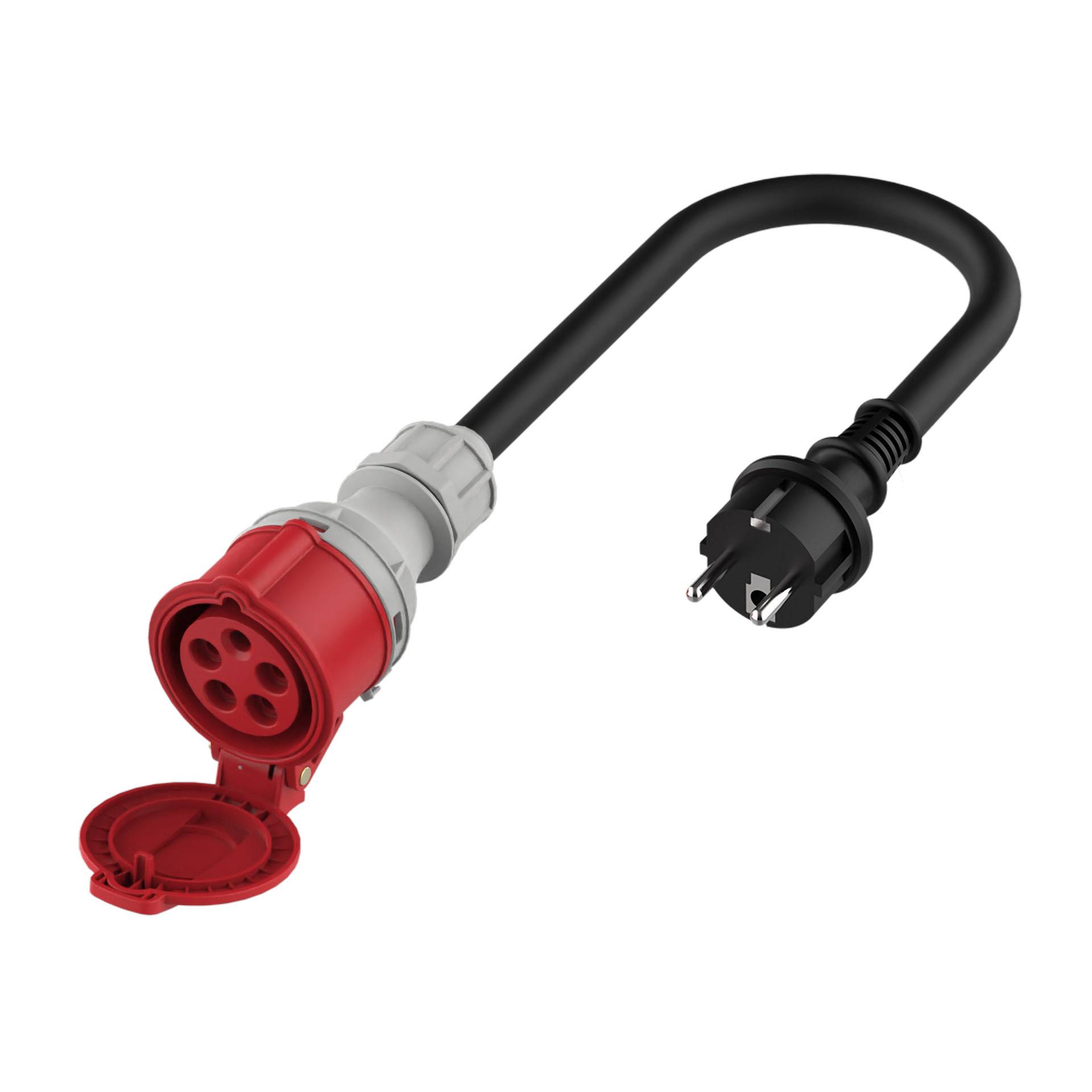 Platinet EV 11kW CEE Hun til 3.5kW Schuko Stik Adapter - 1-faset, Max 3.68kW, 16A, 0.2m