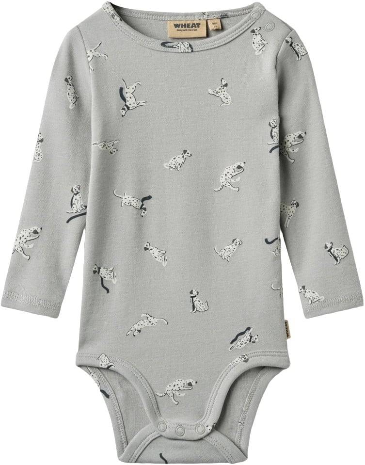 Wheat Body L/S Freddie Str 86/18m - Dogs With Dots Bodies hos Magasin.
