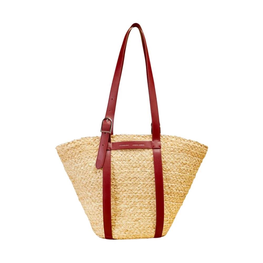 Liviana Conti Vegansk lædertaske med magnetisk lukning - Tasker - Dame - Beige - ONE SIZE - Læder