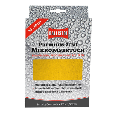 BALLISTOL Premium Mikrofasertuch - 30 x 30 cm gelb.
