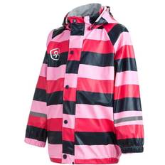 Color Kids Batley PU Jacket Bright Rose Randig Ofodrad Regnjacka Barn