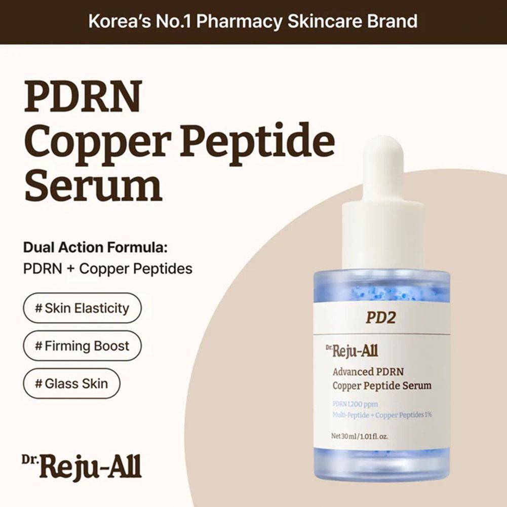 Dr.Reju-All PD2 Advanced PDRN Copper Peptide Serum 1200ppm PDRN Blue Particle Anti-Aging Repair Skin Barrier Soothing Facial