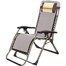 Outdoor Deck Chairs Recliner Camping Chairs Garden Loungers Folding Chair Folding Sun Lounger (Color : Onecolor) (B One Size)