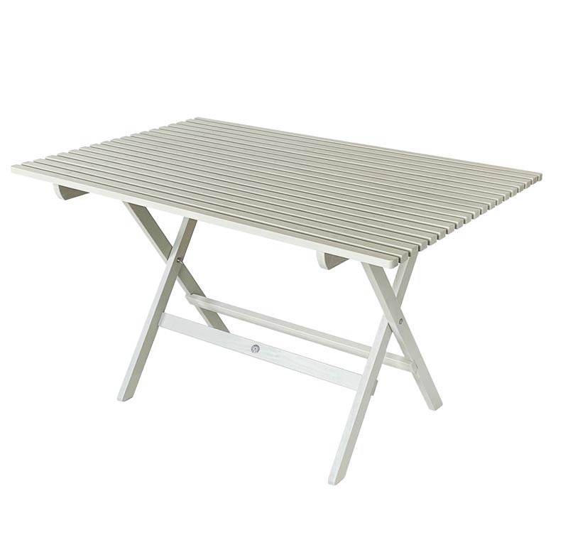 Trädgårdsbord - Klassiskt trädgårdsbord hopfällbart, 145 cm - FP = Pärlgrå
