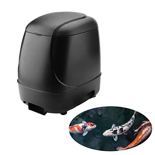 Automatisk fiskmatare – 10 l dispenser, stor fuktsäker timer (svart)