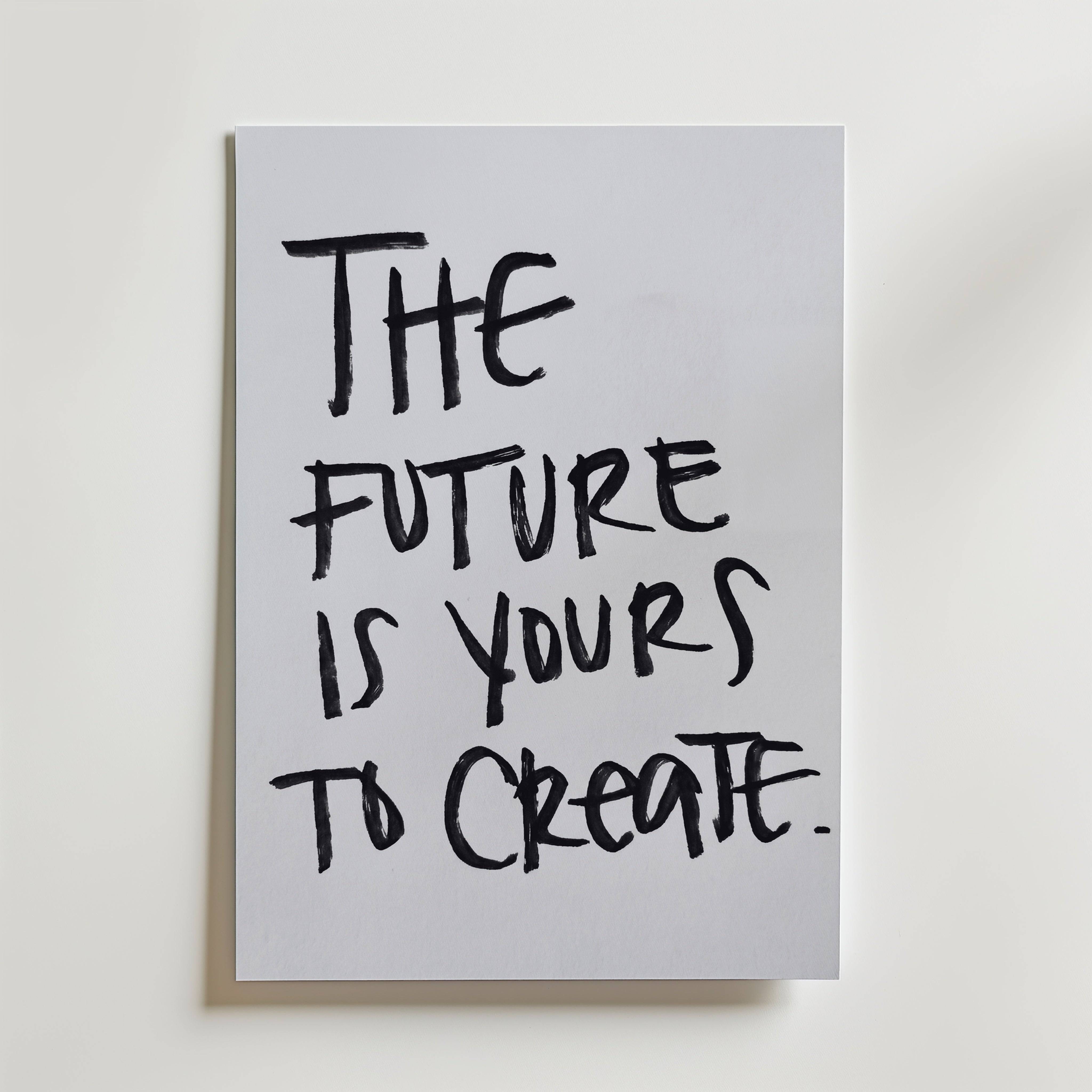 Future Is Yours Poster - Premium Canvas 100x140 cm Utan passepartout