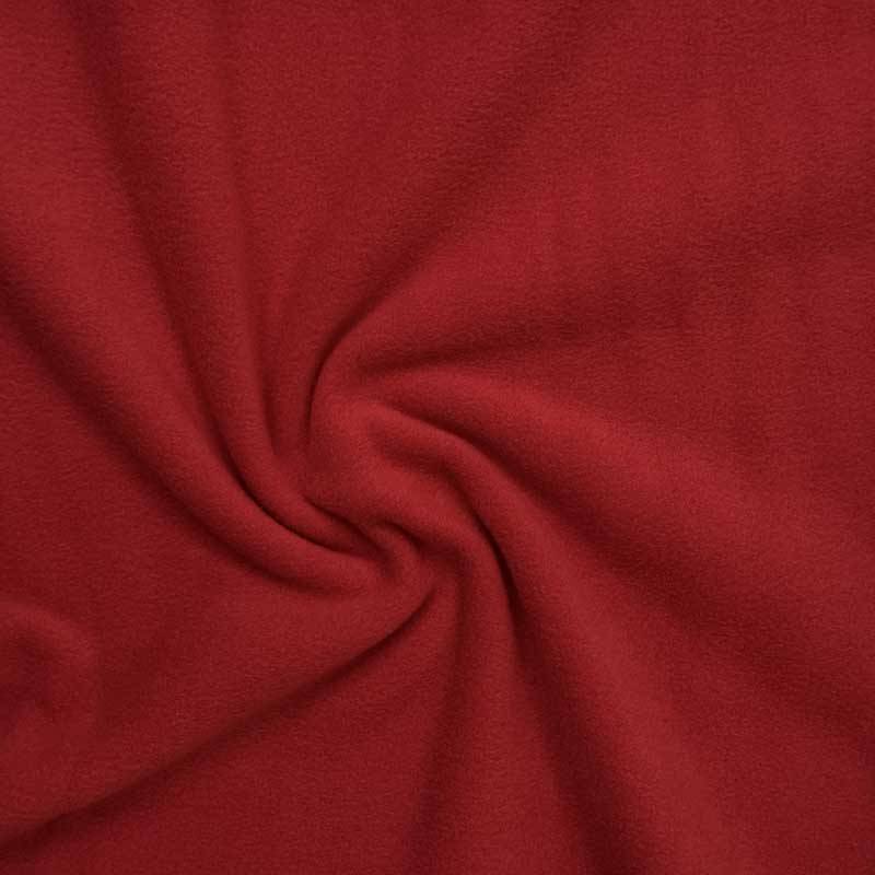 Fleece stof i dyb rød
