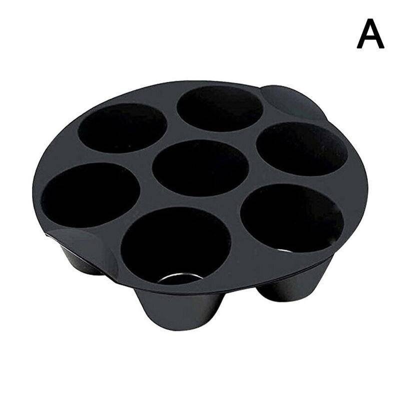 7 Even Silikon Muffinformar - Svart - 18cm & 21cm