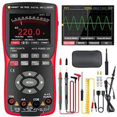 Handhållet oscilloskop, digital multimeter som räknar upp till 9999, universell 3-i-1-testare, 10 MHz bandbredd, hög sampling på 48 MSa/s, LED-oscilloskop, auto-kalibrering, DC/AC-spännings-/strömtest