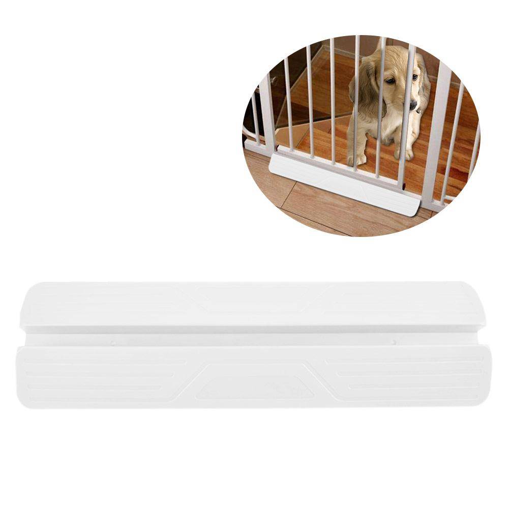 Baby gate pet gate dörrstång guide fixeringsark för baby dörr bar husdjur staket - Vit