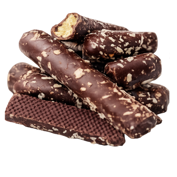 Rum-kokosstænger m/ mørk chokolade