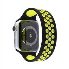 Dual Color Round Holes Silikon Smart Watch Rem Ersättningsurband [Storlek: M] för Apple Watch Series 4/5/6 / SE 40mm / Apple Watch Series 1/2/3 38mm