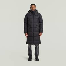 Long Padded Winter Jacket - Black - Men - S