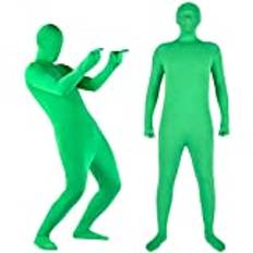 Green Screen Body, Unisex Vuxen Helkroppsdelad Design Body Suit för Fotografi Film Video(180 cm)