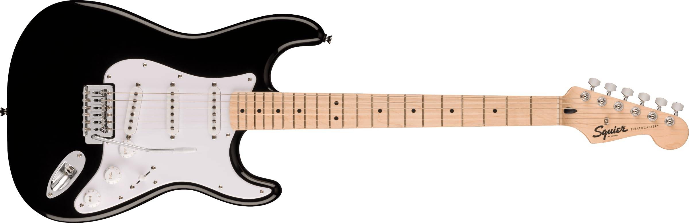 Squier Elgitarr Stratocaster Svart Lönn svart