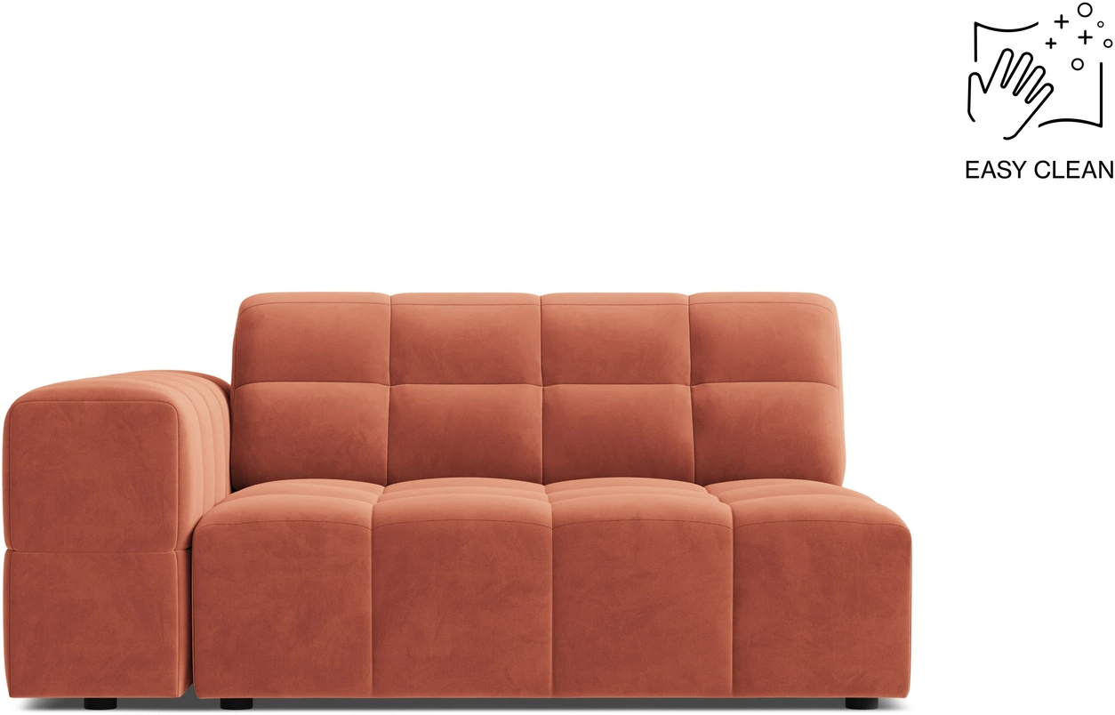 Modulsofa Micadoni Jennifer, venstrevendt modul i koral velour Venus 126×102×78 cm
