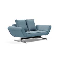 Innovation Ghia sovesofa (krom, 525 Mixed Dance Light Blue)