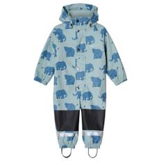 Kuling Douglas Fodrad Regnoverall Sky Blue Elephant 74/80 cm  Blå  74/80 cm  Unisex