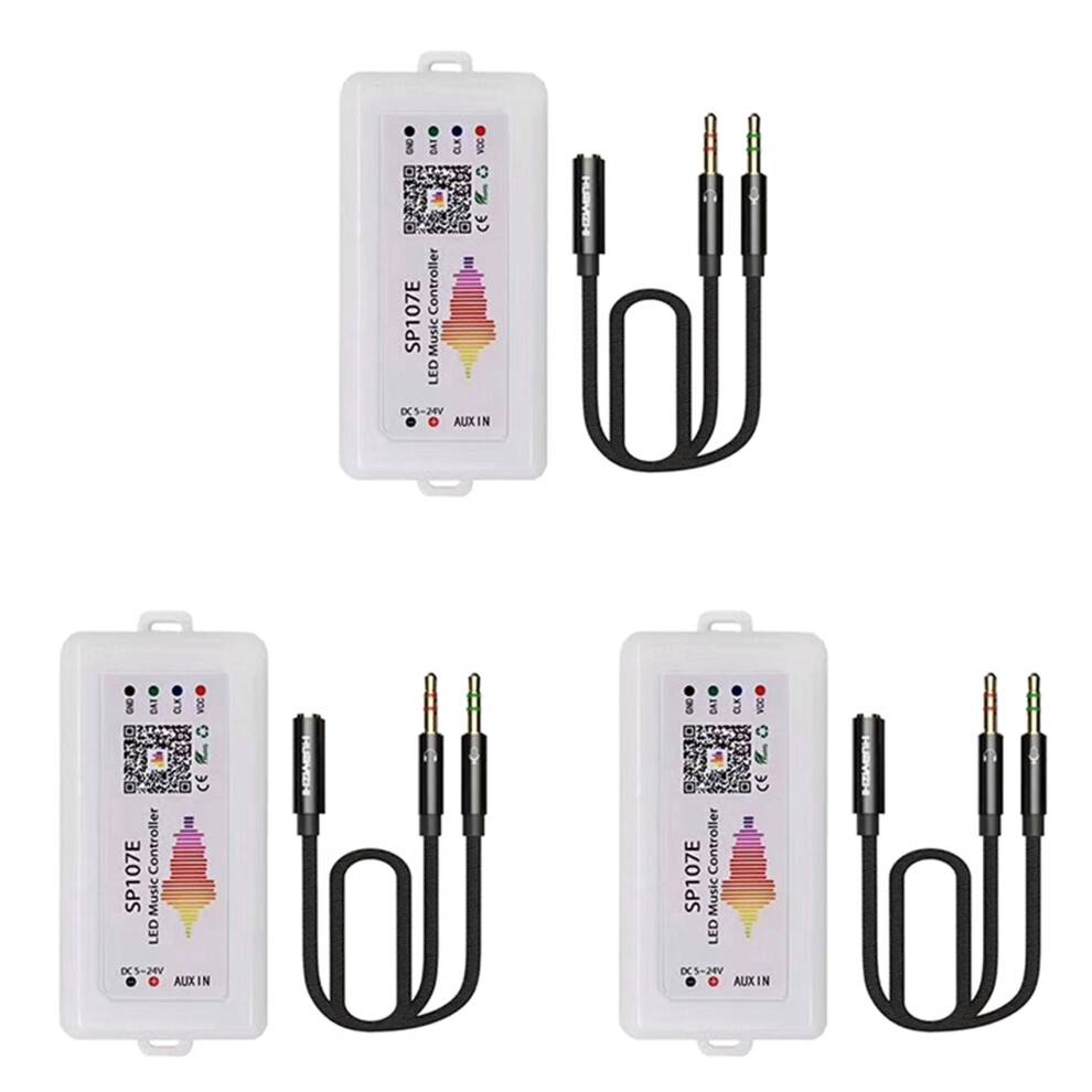 3X WIFI RGB SP107E Pixel IC SPI Music Controller for WS2812 SK6812 SK9822 RGBW APA102 LPD8806 Strip DC5-24V