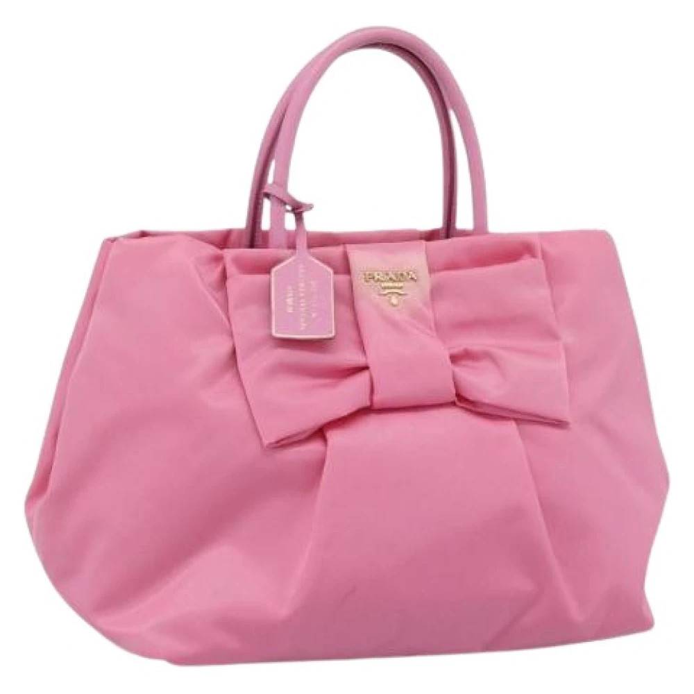 Prada Vintage Pre-owned Vintage Håndtaske - Vintage - Dame - Lyserød - ONE SIZE - Uld