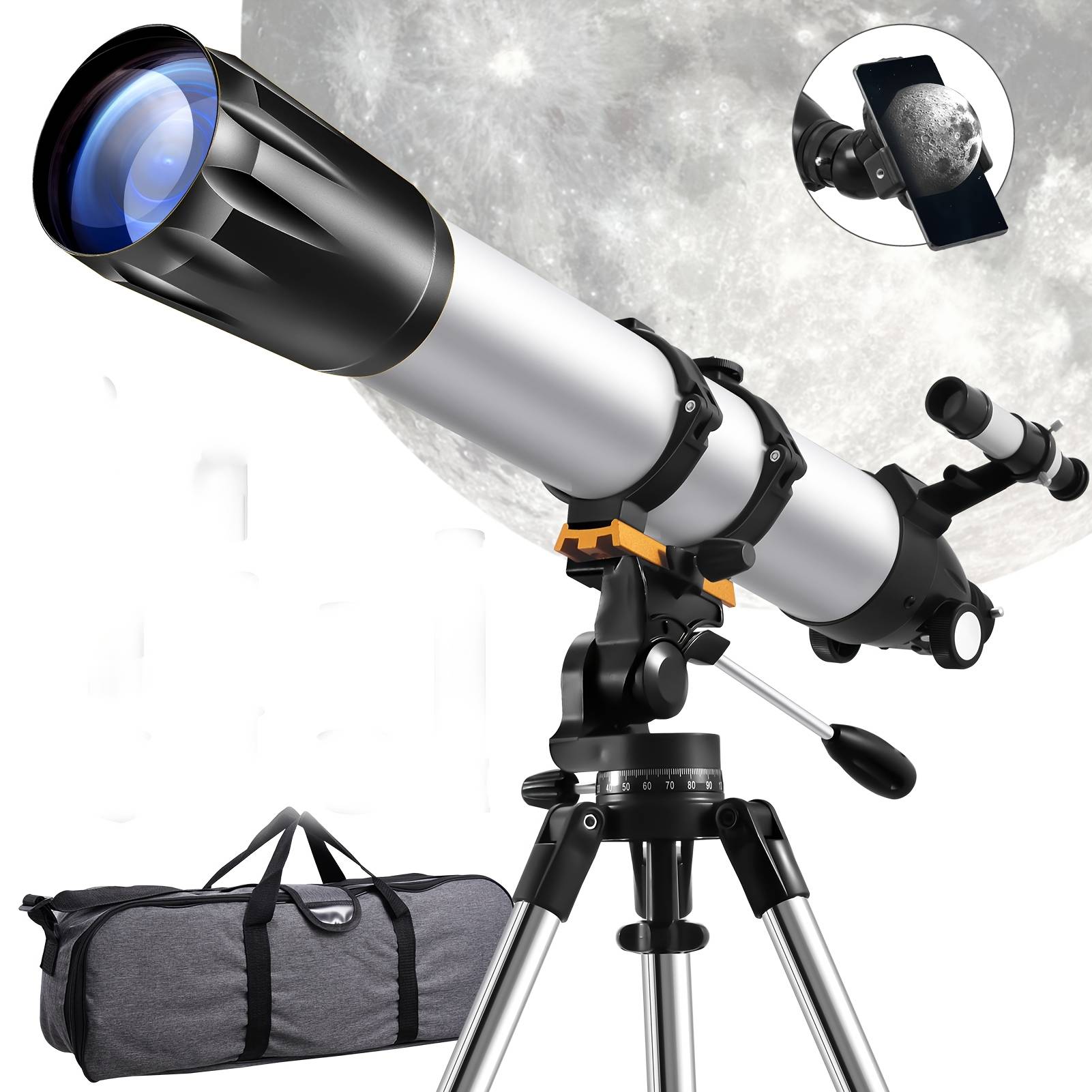 675x Professional Refractor Telescope | 900mm Length, 90mm Large-aperture Lens, Manual Focus, Ideal For Observing The , Birds, And Planets -
