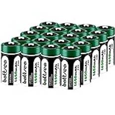 Battsea CR123A 3V Litiumbatteri, 1650mAh 20 Pack CR17345 / CR123 / 123A / 123 Fotobatterier PTC Skyddad med 10 års hållbarhet för kameror Ficklampor Sensorer Nyckellösa lås Larmsystem