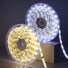 3.28-49.21ft USB Strip Lights, 5V Vit/Varmvit LED-ljus, Knappkontroll, Flexibel USB-ljus, Stickbar, TV-bakgrundsbelysning Tejp Heminredningslampa för (1 m,5 m,15m,10m)