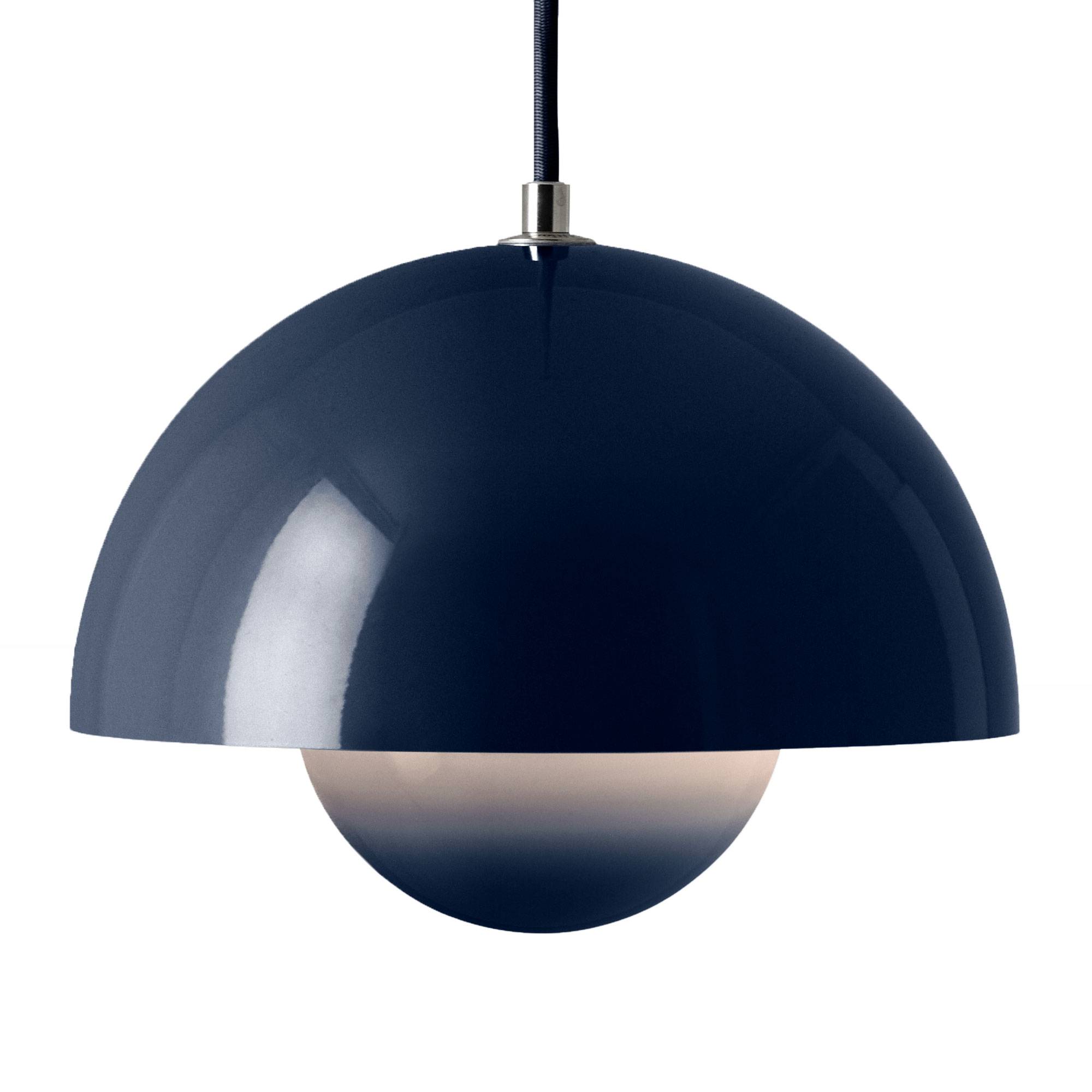 Flowerpot VP2 Pendel, Ø50 cm, af Verner Panton Steel Blue.