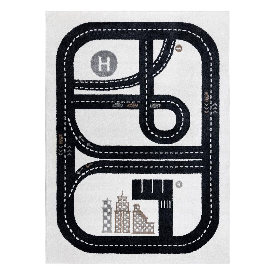 Gulvtæppe Hakano BEO TRACK cremefarvet 80 x 150 cm