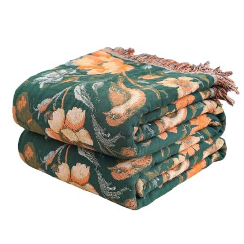 Chingcoo Boho överkast med fransar – muslinfilt 200 × 230 cm