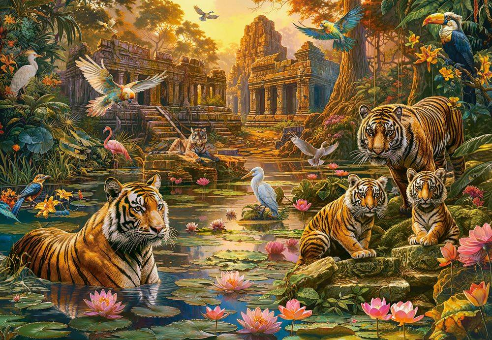 KIDEK pussel - Tigers Paradise, 1000-bitar Default Title