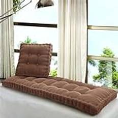 Kongdson Bänkkudde, sittkudde för burspråk, köksbänk veranda sittdynor, 2/3/4 sits tjock stolskudde, soffdynor för utomhus/inomhus uteplats möbler (50 x 50 cm, brun)