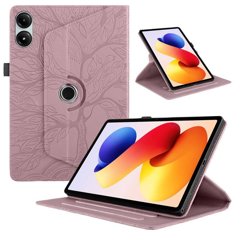 Fodral för Xiaomi Redmi Pad 2 Pro Fodral 12,1 tum 360 Roterande Vikbart Ställ Surfplatta Funda för Redmi Pad 2 Pro Fodral Skydd 2025 violett