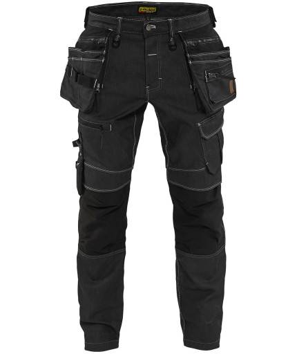Blåkläder Workwear X1900 hantverksbyxor med 2-vägsstretch, svart/vit, st D108