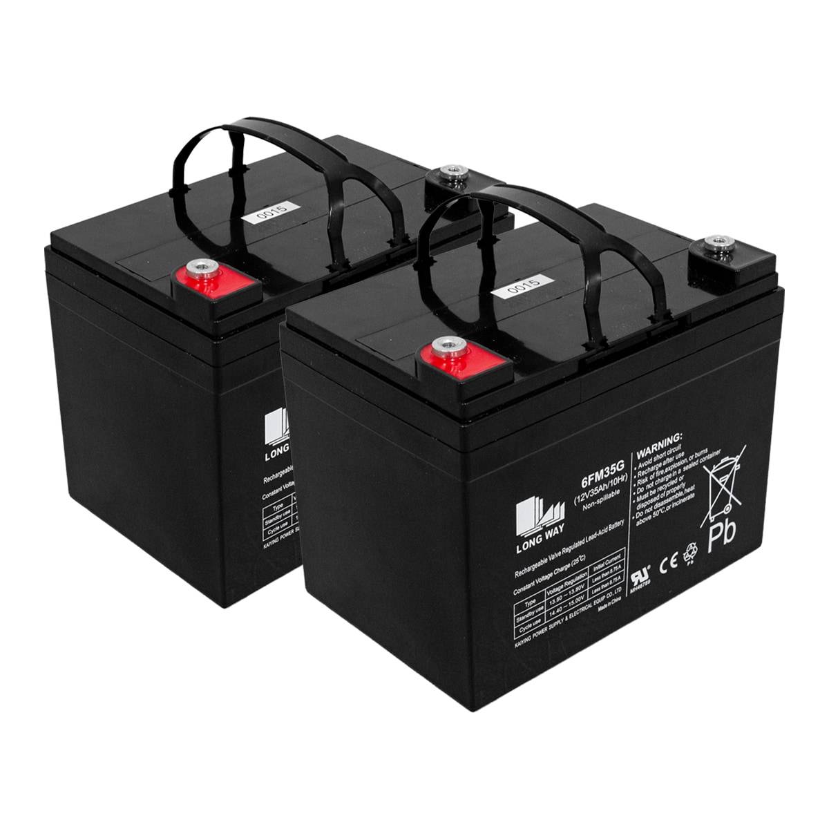 Batteriuppsättning 2 x 12V 33Ah AGM JR