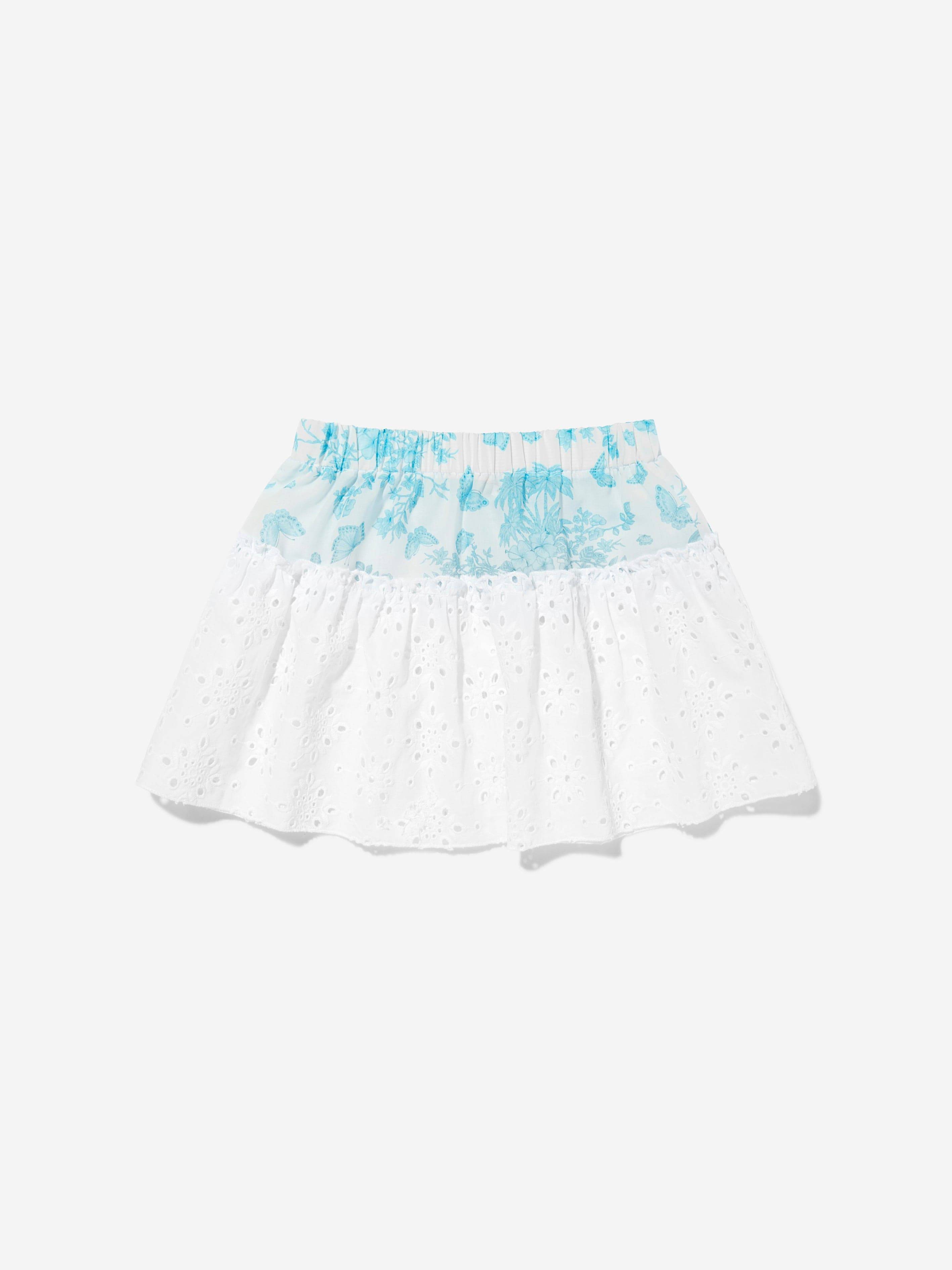 Selini Action Girls Butterflies Skirt in White - White / 10 Yrs (10 Yrs)