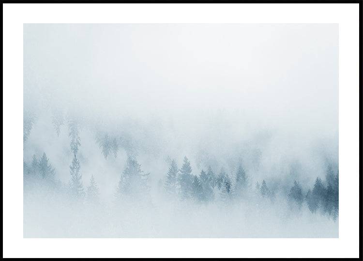 Misty Pines Poster (100x140cm) - Plakater > Fotografiska Posters, Vinter Posters, Natur Posters, BD
