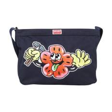 Kenzo, Taske, Dame, Blå, ONE SIZE, Uld, Blå Grafisk Canvas Skuldertaske