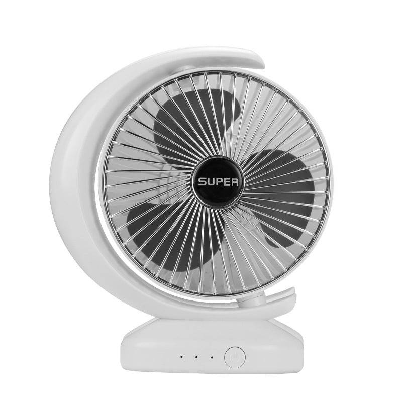 Usb Charging 8 Inch Air Circulation Fan Desktop Fan - Silver / 2400mAh / USB