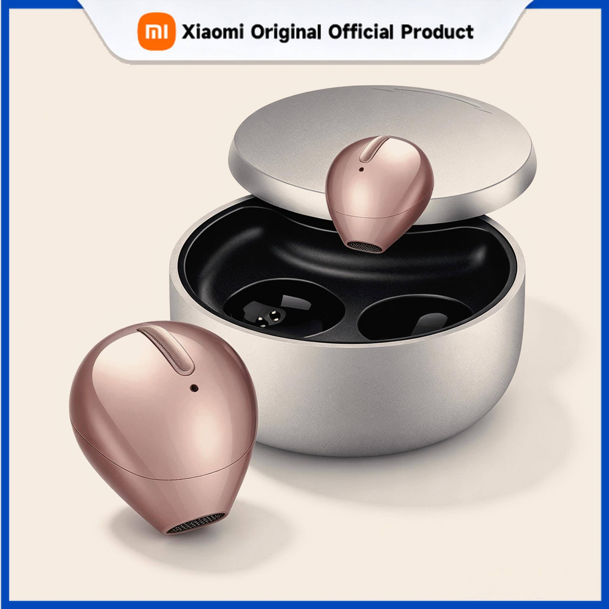 Xiaomi Ultra‑Mini Osynliga Trådlösa Bluetooth In‑Ear Hörlurar, Diskret Dold Liten Hörsnäcka, Portabla Sovhörlurar med Bekväm Passform rosa