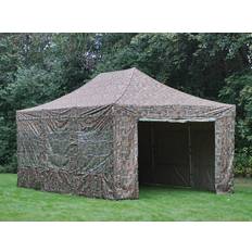 Snabbtält Depåtält Easy-up tält Eventtält Partytält FleXtents PRO Steel 4x6m Kamouflage, inkl. 8 sidor