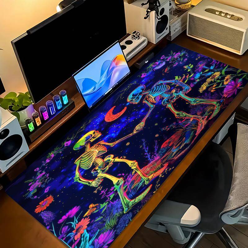 Skull Couple Color Mouse Pad Large Gaming Table Cushion Non-slip Laptop Tablet Big Mousepad XXL Mat Mini PC Playmat With Lock edge