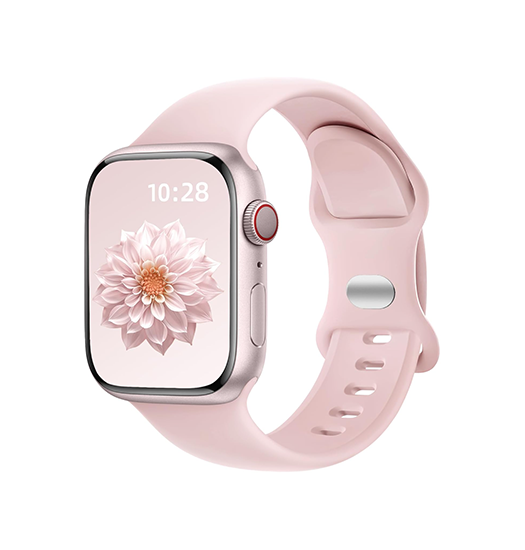 Apple Watch (42/44/SE/45/46/49mm) - Luna™ Dame Silikonerem - Pink Sand