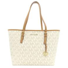 Michael Kors Pre-owned, Pre-owned, Dame, Hvid, ONE SIZE, Pre-owned canvas håndtasker