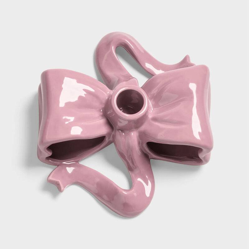 Ljusstake ribbon - Pink