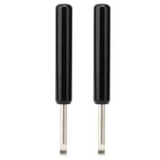 2PCs Watch Repair Kit Battery Remover Silver Pry Hand Tool Black Long Handle Aluminum Steel
