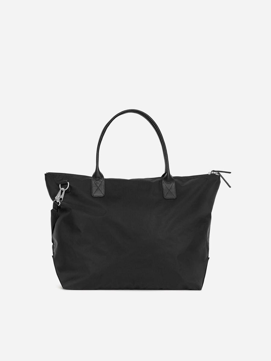 ARKET 36-Hour Leather-Detailed Tote -Black, NOSIZE