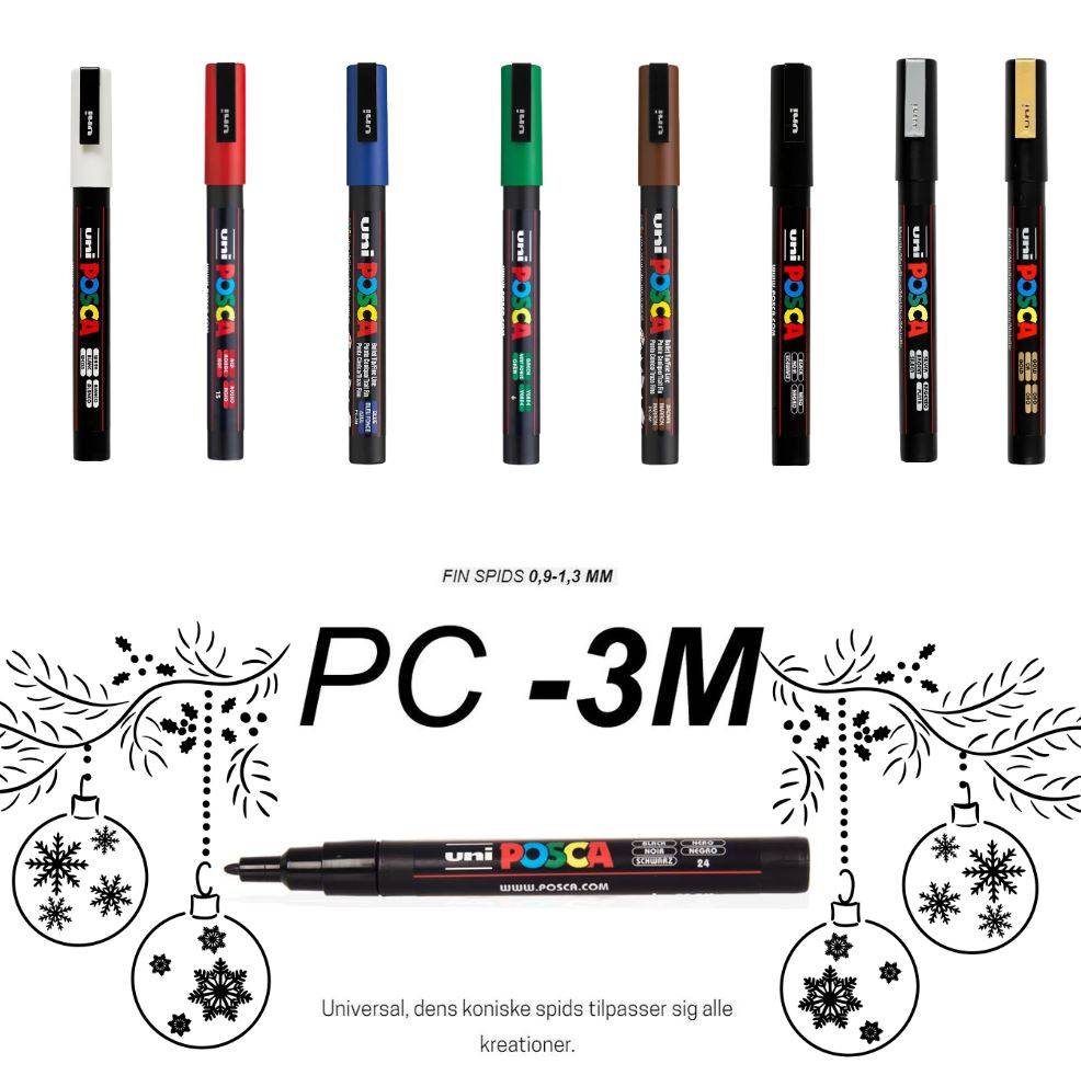 Posca julesæt 3M 7 stk. tusser.